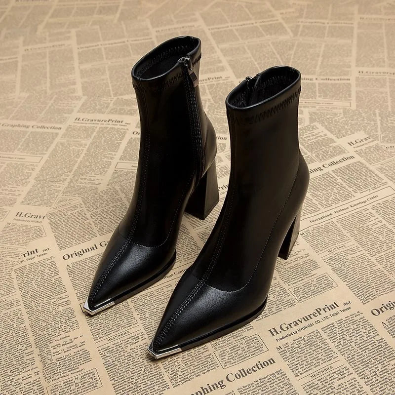 Noir Elegance Ankle Boots