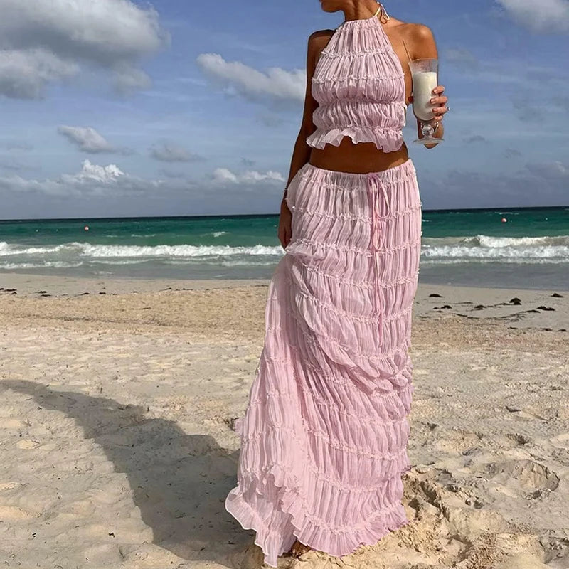 Women Boho Sexy Backless Matching Suit