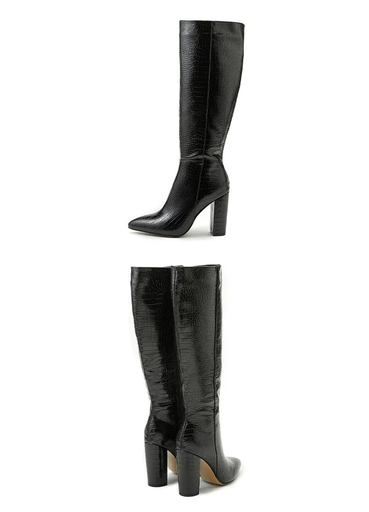 Black Serentine Hight-Heel Boots Prenium Winter Edition