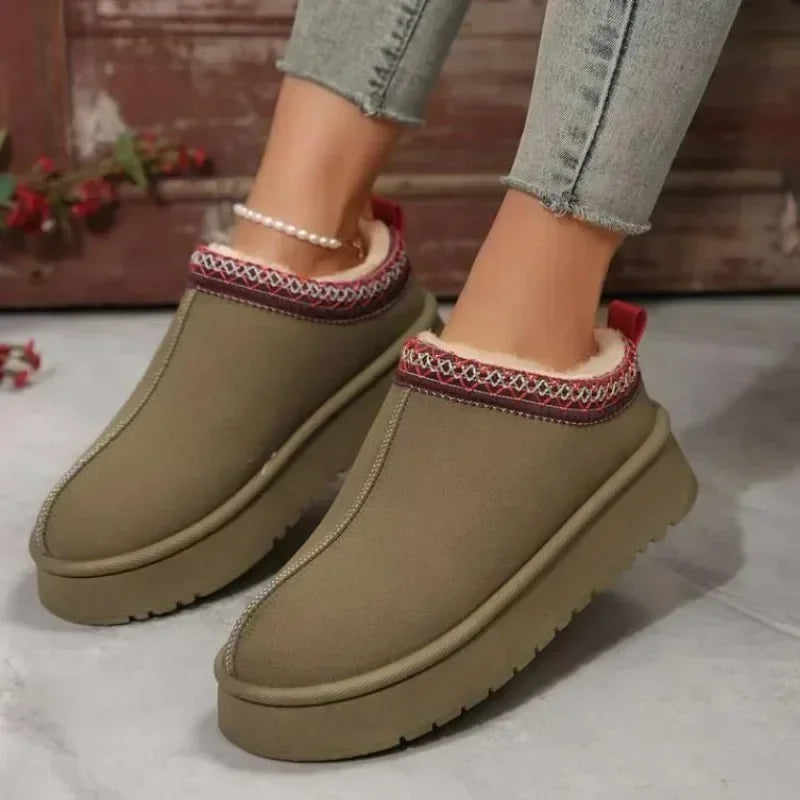 Warm Plush Platform Boots