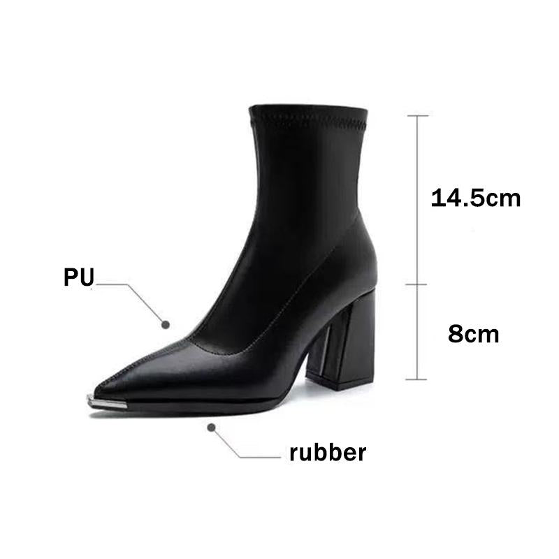 Noir Elegance Ankle  Boots