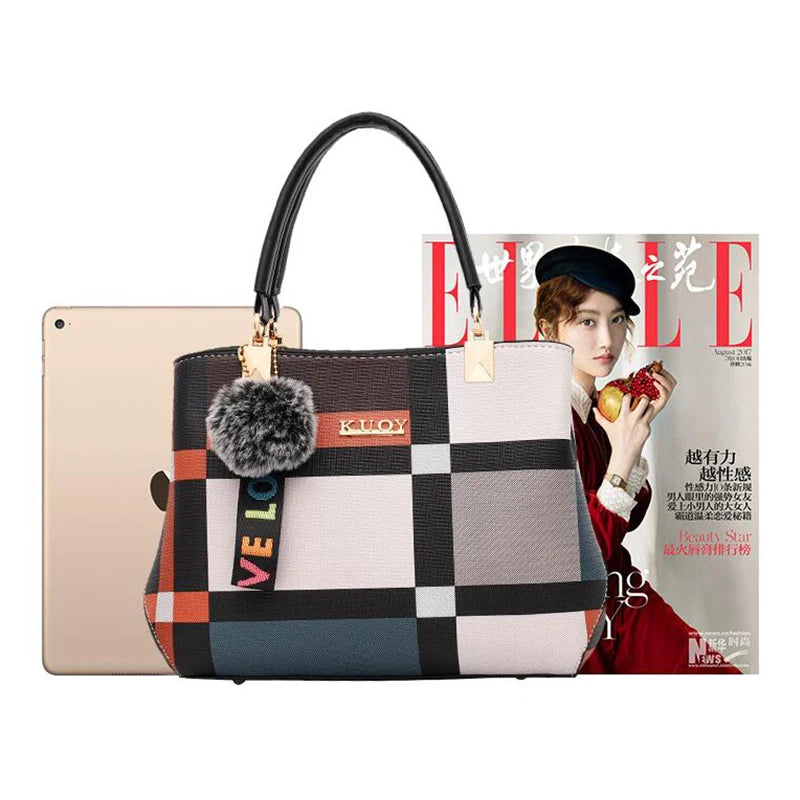 Signature Multi-Stripe Elegant Handbag