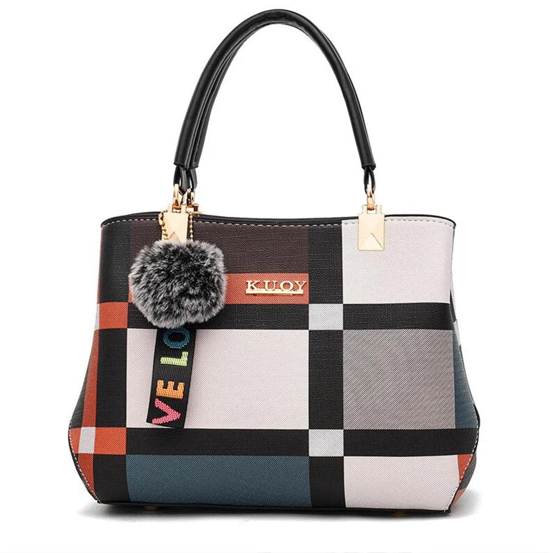 Signature Multi-Stripe Elegant Handbag