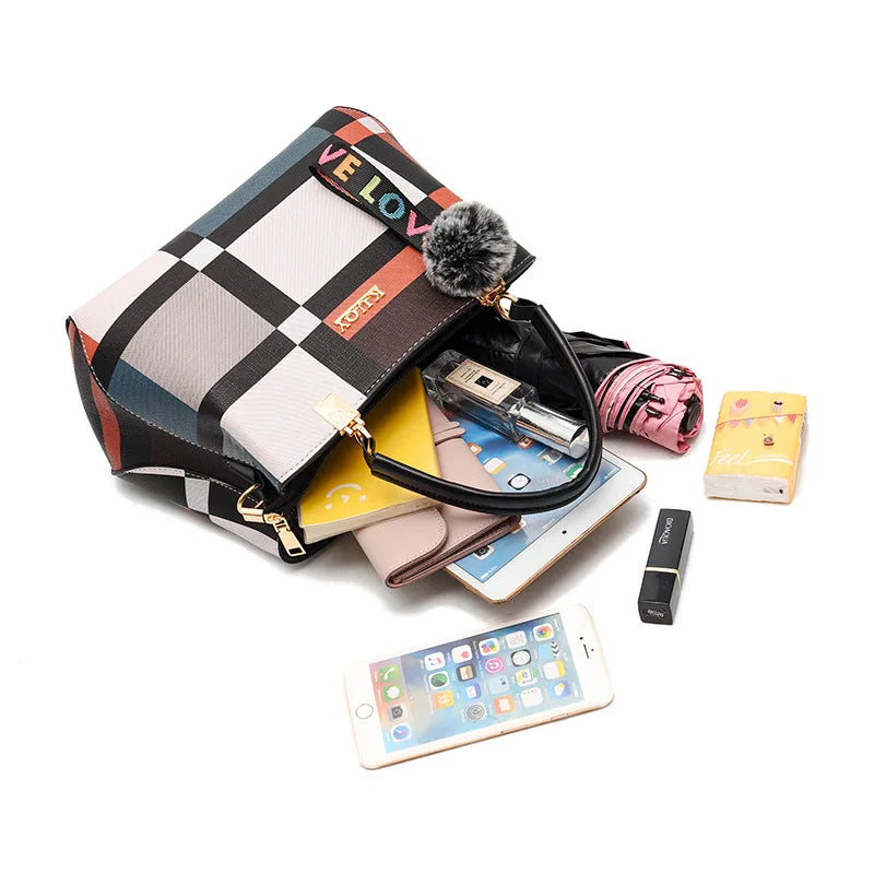 Signature Multi-Stripe Elegant Handbag