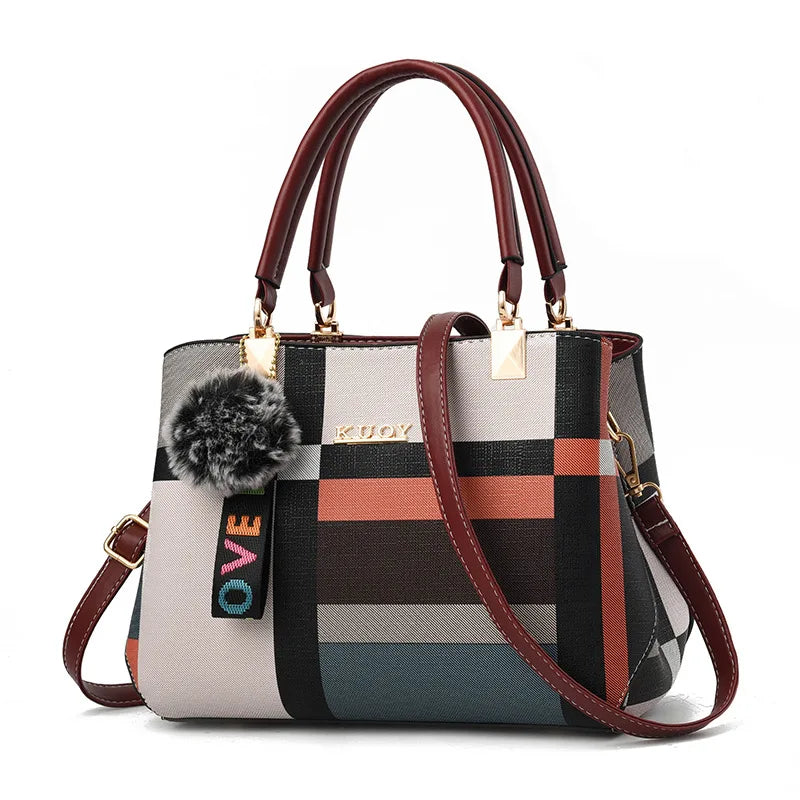 Signature Multi-Stripe Elegant Handbag