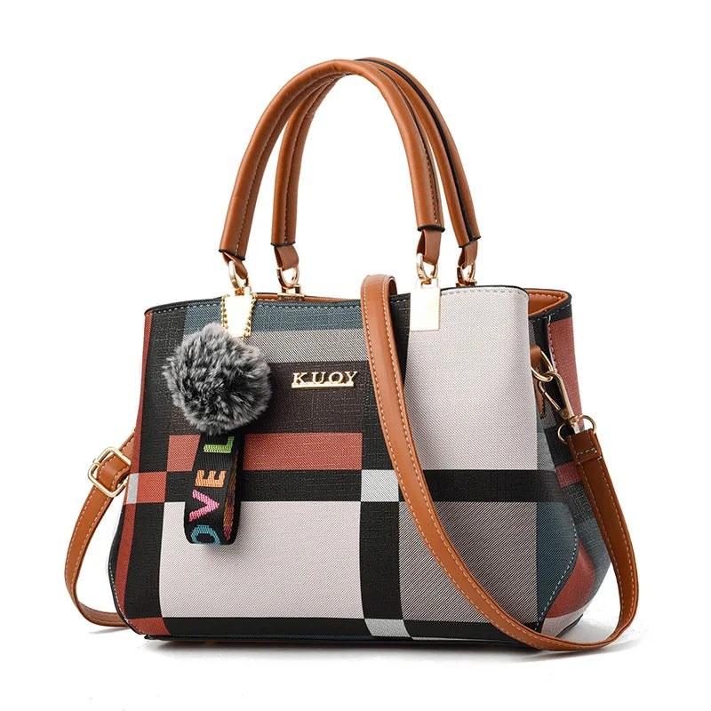 Signature Multi-Stripe Elegant Handbag