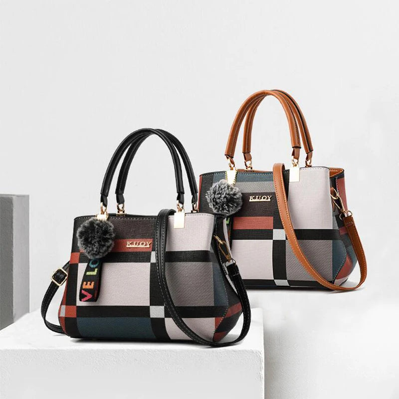 Signature Multi-Stripe Elegant Handbag