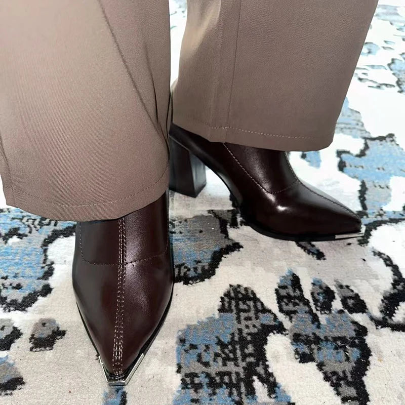 Noir Elegance Ankle  Boots