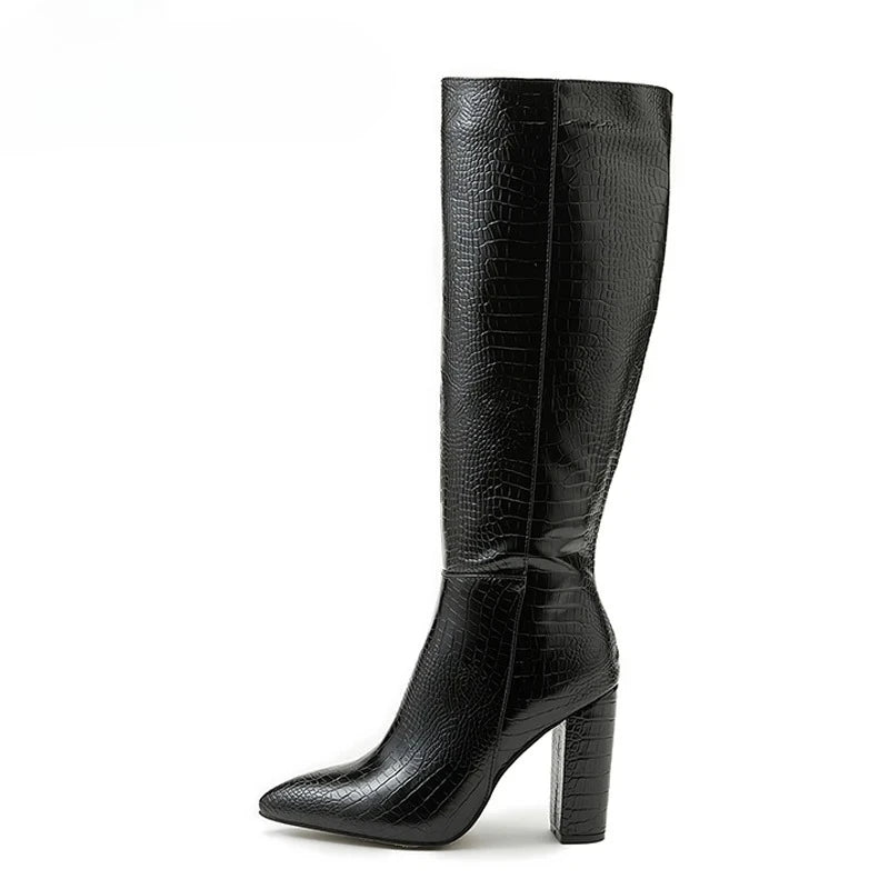 Black Serentine Hight-Heel Boots Prenium Winter Edition