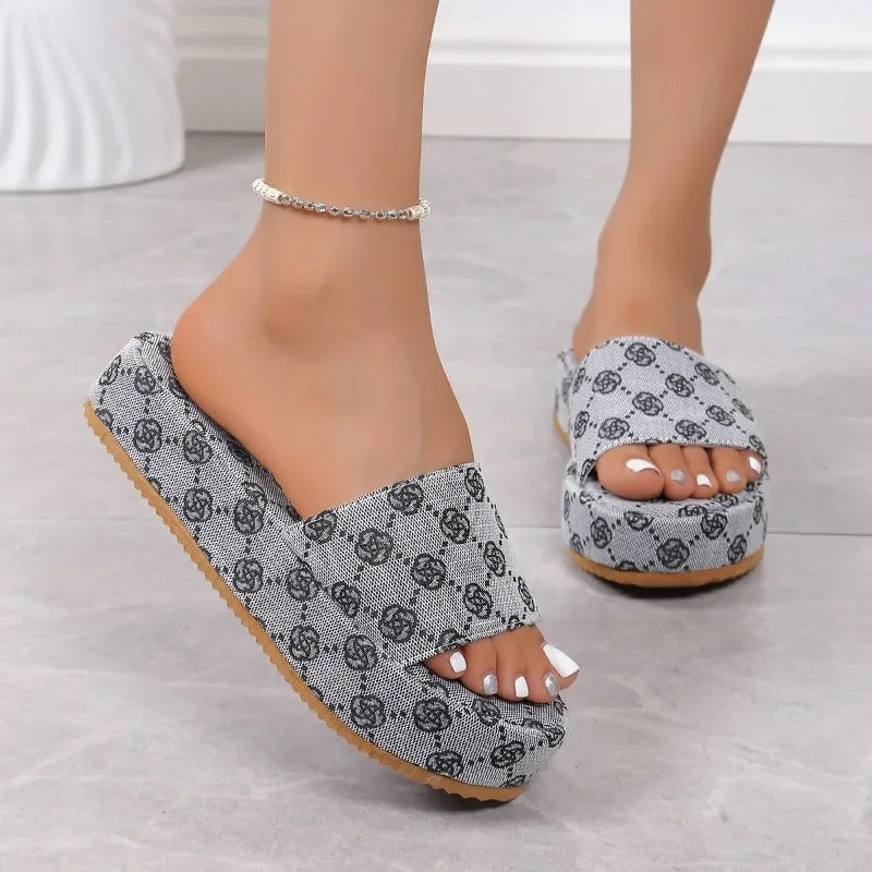 Flat Sandals Outdoor Floral Sandals