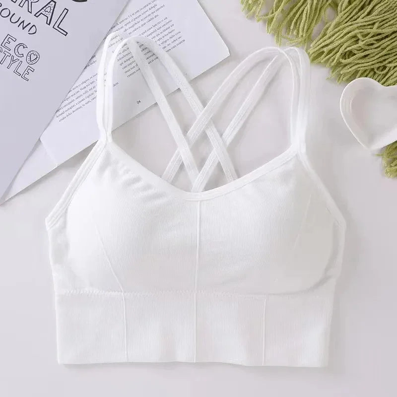 Ultra Soft Cross Strap Sports Bra – Comfy Active Fit