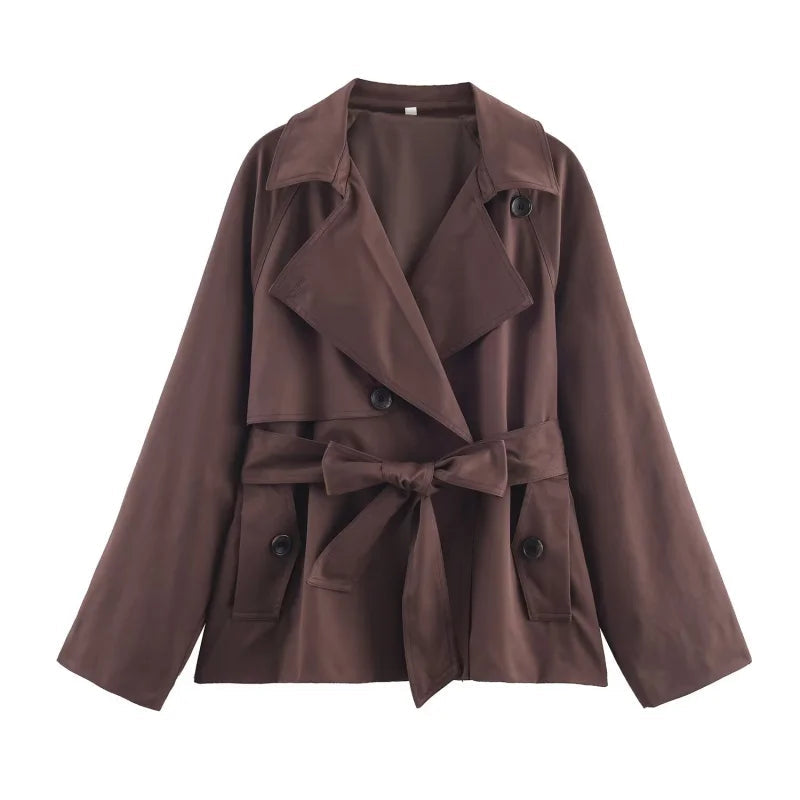 Elegant Belted Trench Coat