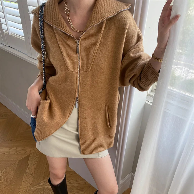 Oversized Winter Zip Jacket- Warm Casual Winter Fit