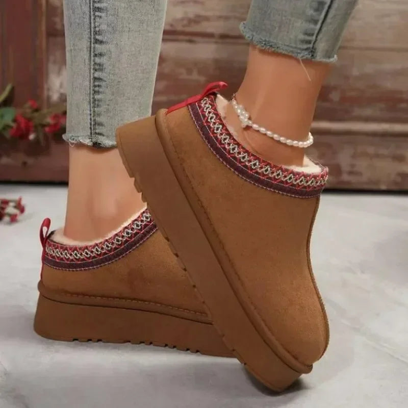 Warm Plush Platform Boots