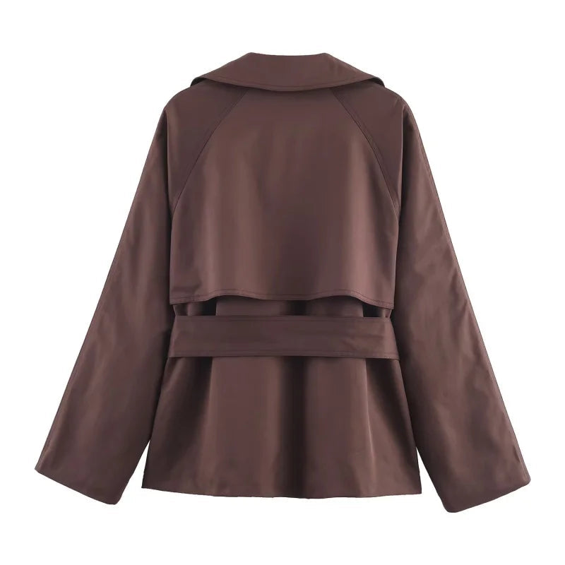 Elegant Belted Trench Coat