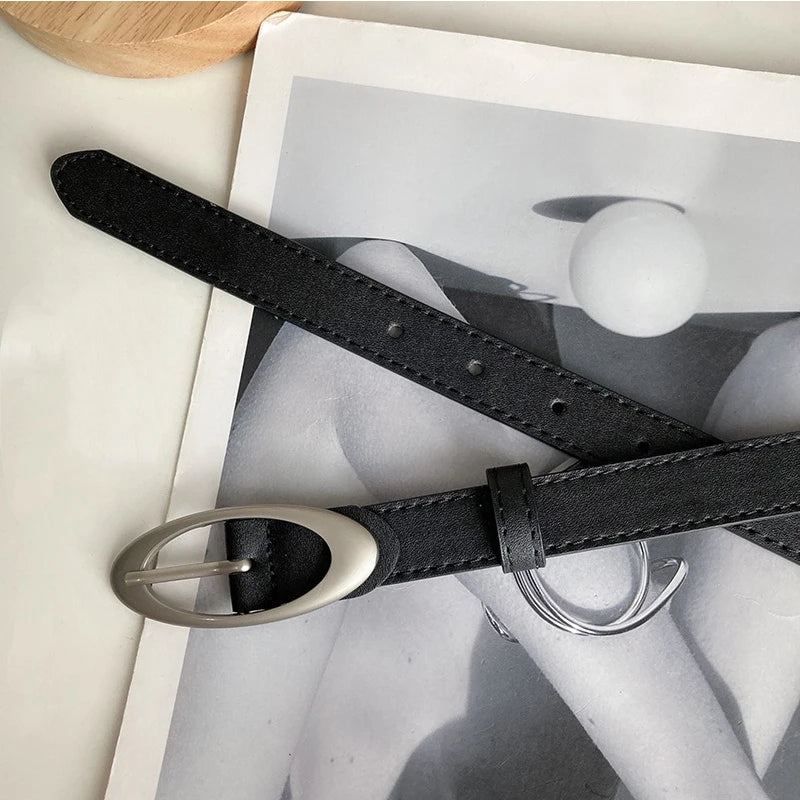 Double Oval Buckle Belt