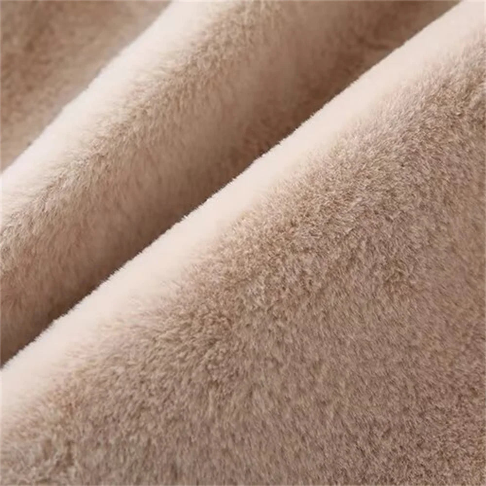 Winter Shearling Belted Coat – Luxury Warm Faux Leather Jacket