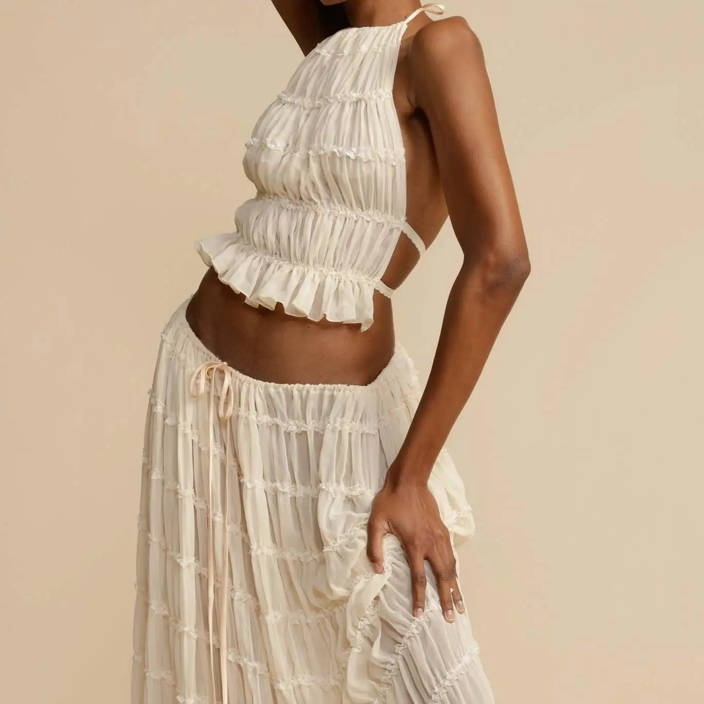 Women Boho Sexy Backless Matching Suit