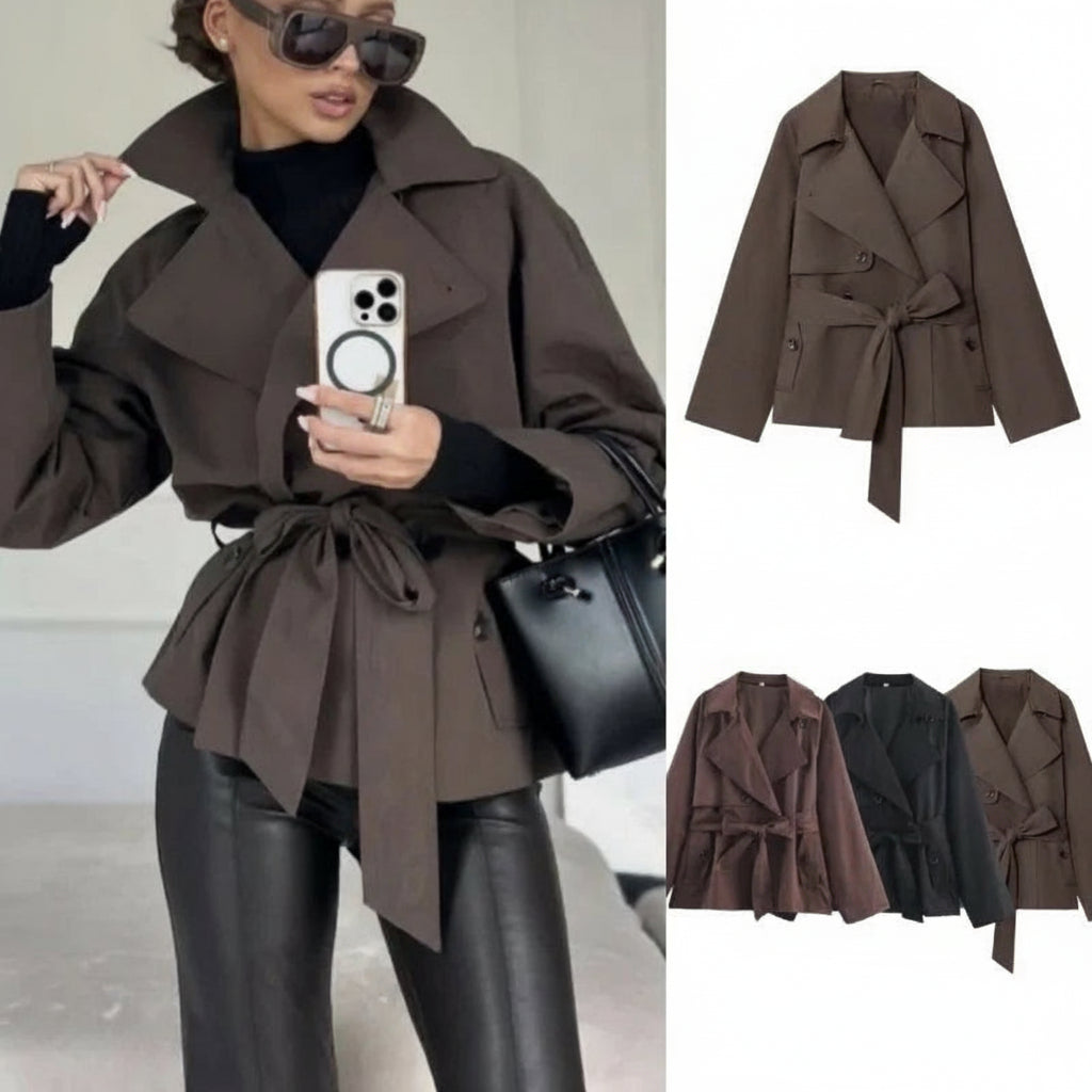 Elegant Belted Trench Coat