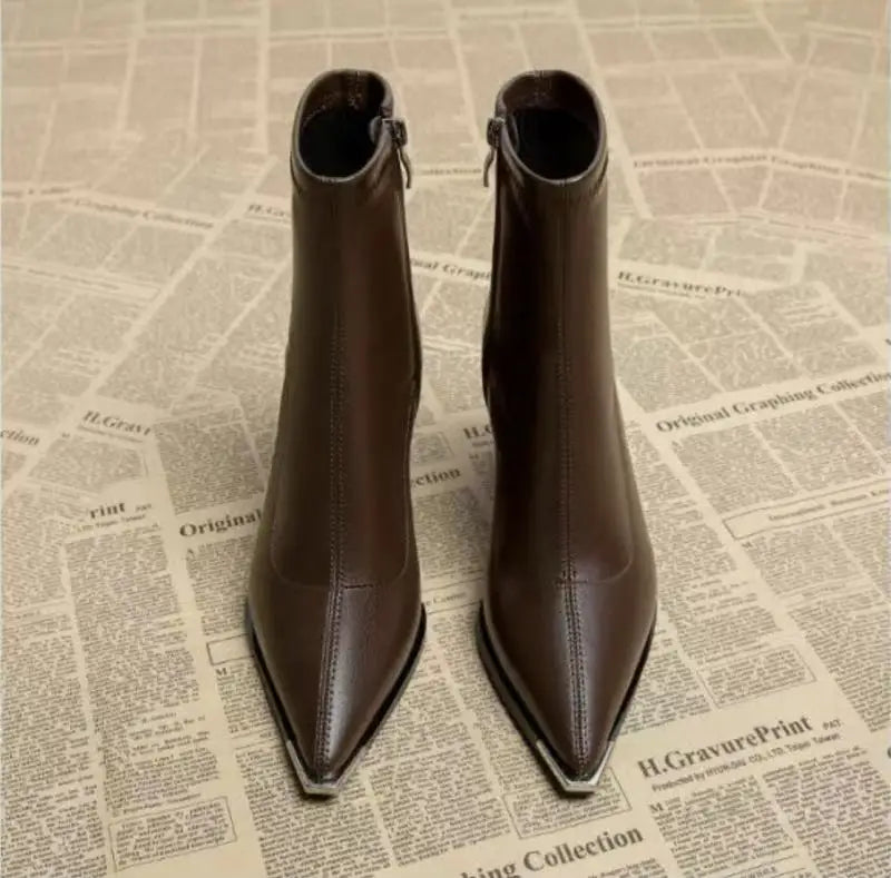 Noir Elegance Ankle  Boots