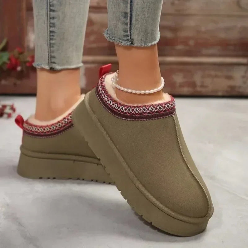 Warm Plush Platform Boots