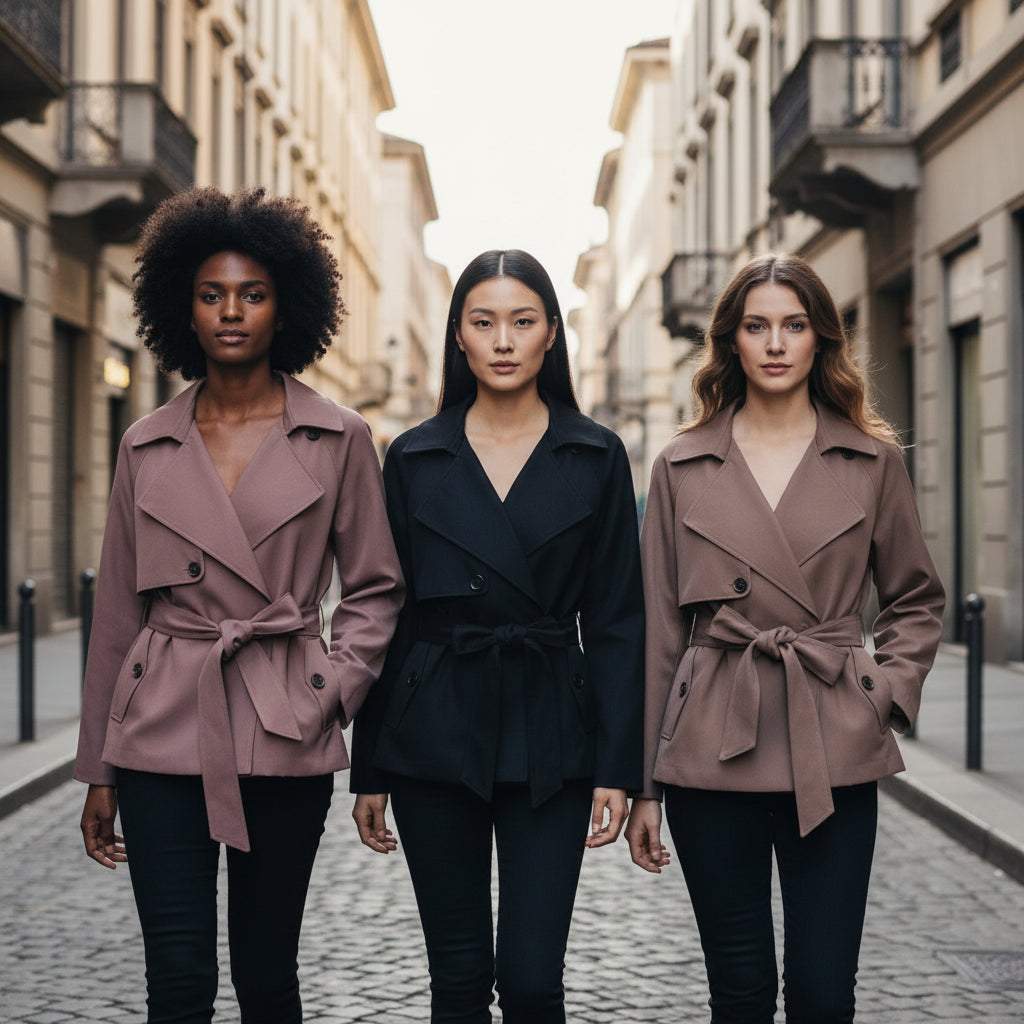 Elegant Belted Trench Coat