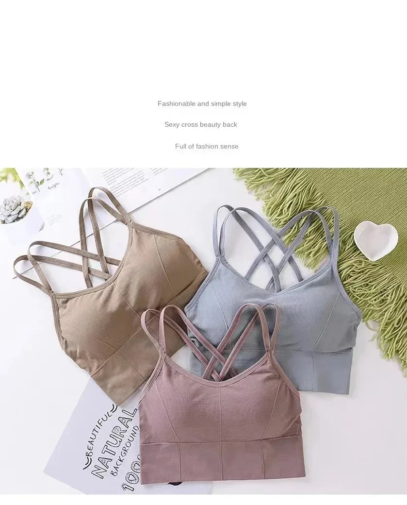Ultra Soft Cross Strap Sports Bra – Comfy Active Fit