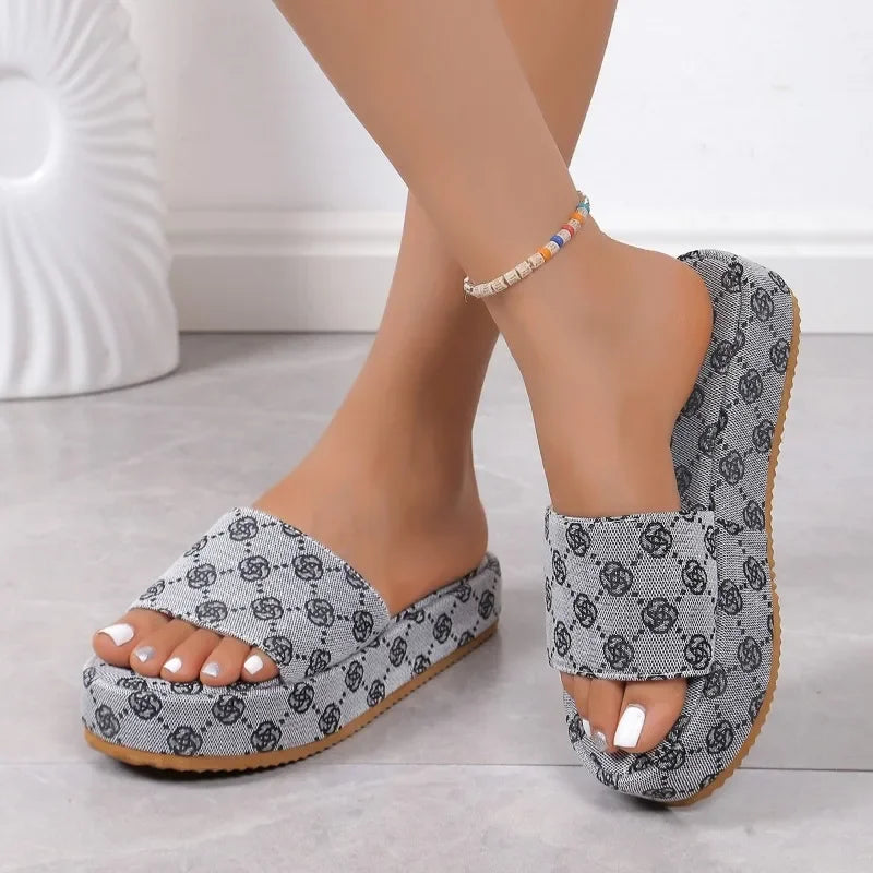 Flat Sandals Outdoor Floral Sandals