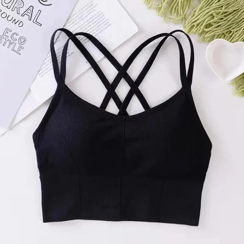 Ultra Soft Cross Strap Sports Bra – Comfy Active Fit