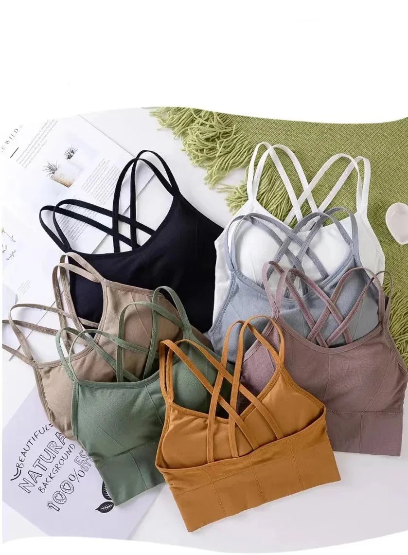 Ultra Soft Cross Strap Sports Bra – Comfy Active Fit