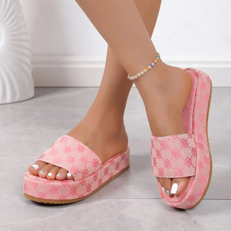 Flat Sandals Outdoor Floral Sandals