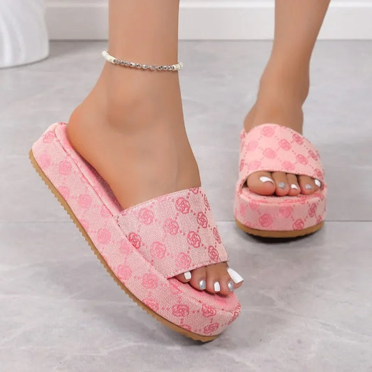 Flat Sandals Outdoor Floral Sandals
