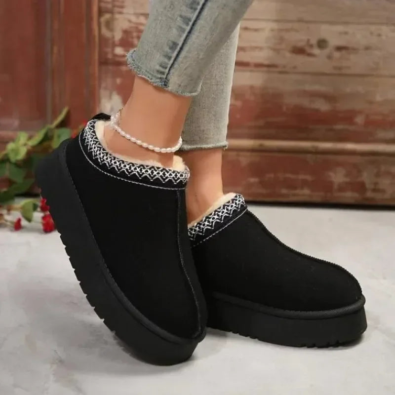 Warm Plush Platform Boots