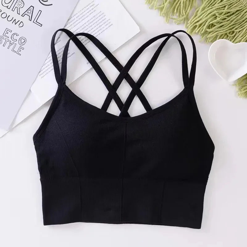 Ultra Soft Cross Strap Sports Bra – Comfy Active Fit