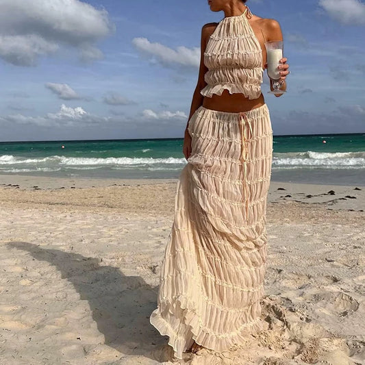 Women Boho Sexy Backless Matching Suit