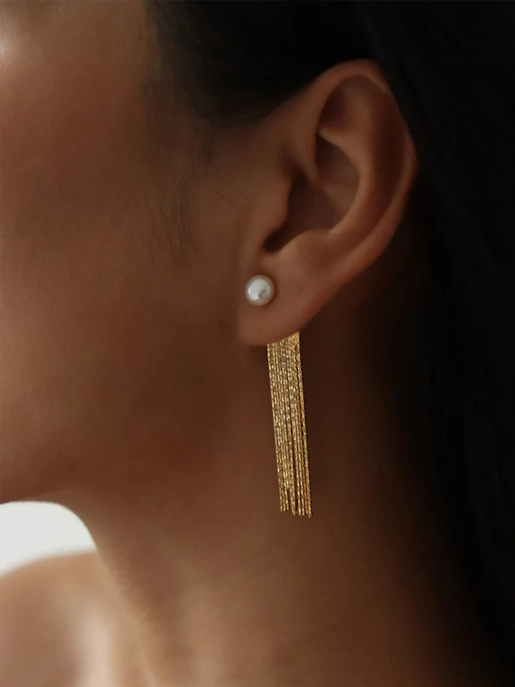 Pearl Luxe Tassel Earrings