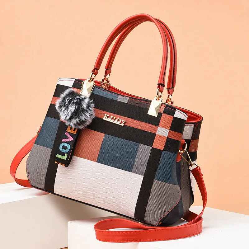 Signature Multi-Stripe Elegant Handbag