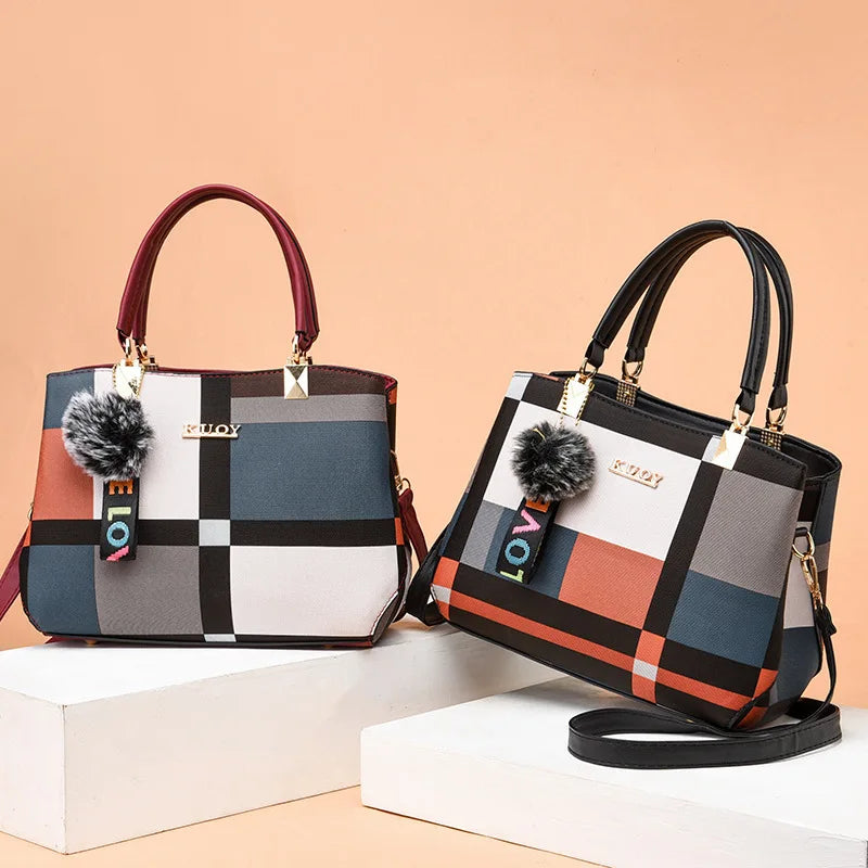 Signature Multi-Stripe Elegant Handbag