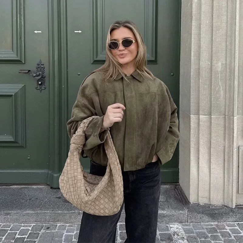 Oversized Leather Jacket