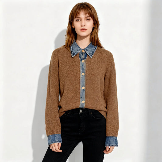 Korean Style Contrast Contrast Knit Sweater-Casual Winter Look